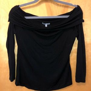 Black off the shoulder long sleeve